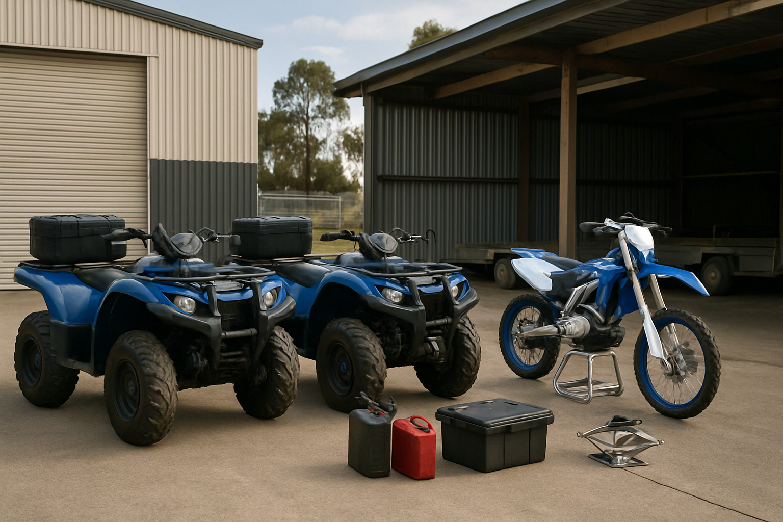 Quad bikes and support gear
